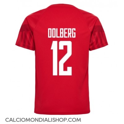 Maglie da calcio Danimarca Kasper Dolberg #12 Prima Maglia Mondiali 2022 Manica Corta